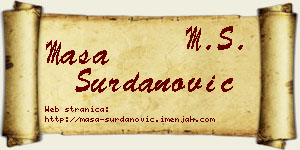 Maša Surdanović vizit kartica
